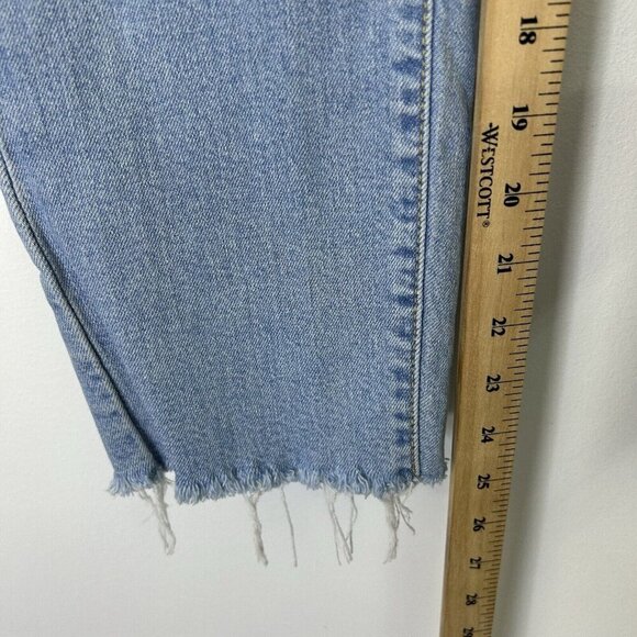 Levis Wedgie Straight Jeans Womens Size 24 Ankle Baggy Distressed - Picture 7 of 12